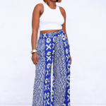 Ashanti Free — High-Waisted Flowy Wax Trousers