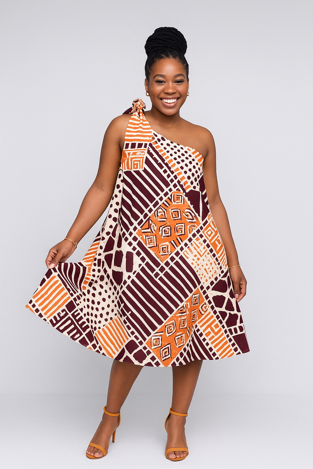 Kalima Joy — One-Shoulder Floral Dress