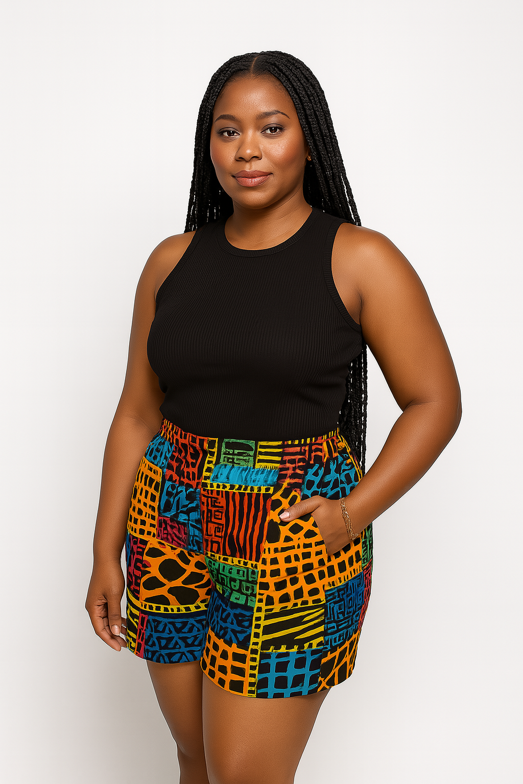 Imani Cut — Duo de Shorts Taille Haute en Wax