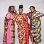Sika Rouge — Red-Gold Batik Caftan